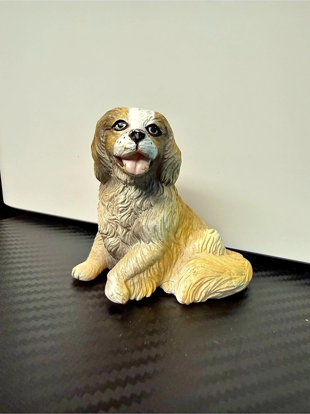 VTG New-Ray Soft Rubber Cavalier King Charles Spaniel Dog Toy Figure 2 1/2" Tall